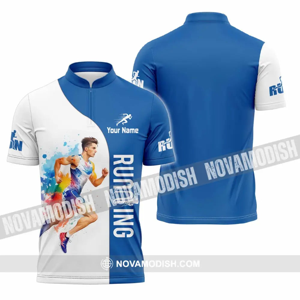 Unisex Shirt - Custom Running Shirt - Zipper Polo Shirt / S - T-shirt