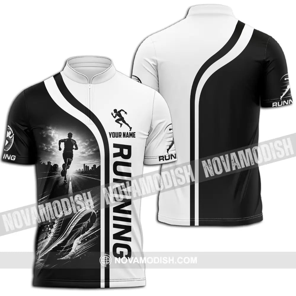 Unisex Shirt - Custom Running Shirt - Zipper Polo Shirt / S - T-shirt