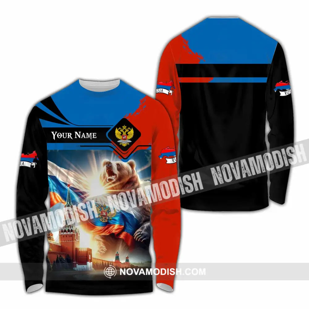 Unisex Shirt - Custom Russia 3D Shirt Long Sleeve Shirt / S T-shirt