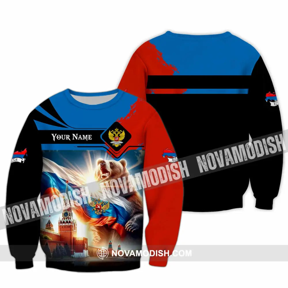 Unisex Shirt - Custom Russia 3D Shirt Long Sleeve / S T-shirt