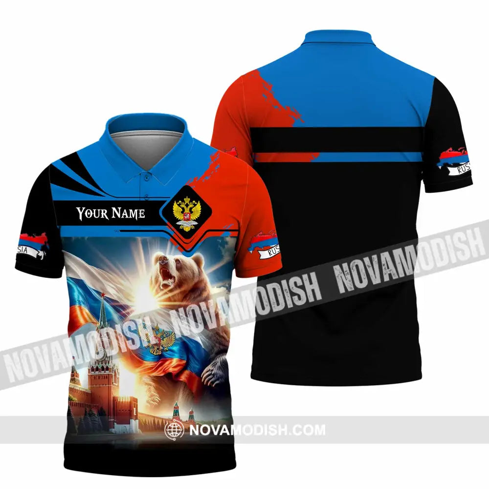 Unisex Shirt - Custom Russia 3D Shirt Polo Shirt / S T-shirt