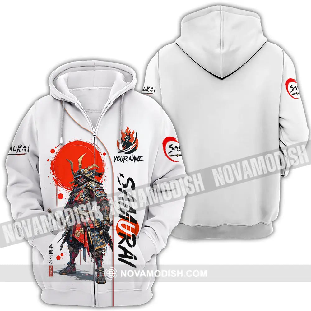 Unisex Shirt - Custom Samurai 3D Shirt Zipper Hoodie / S T-shirt