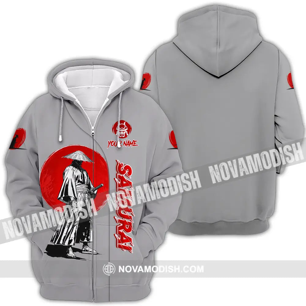 Unisex Shirt - Custom Samurai 3D Shirt Zipper Hoodie / S T-shirt