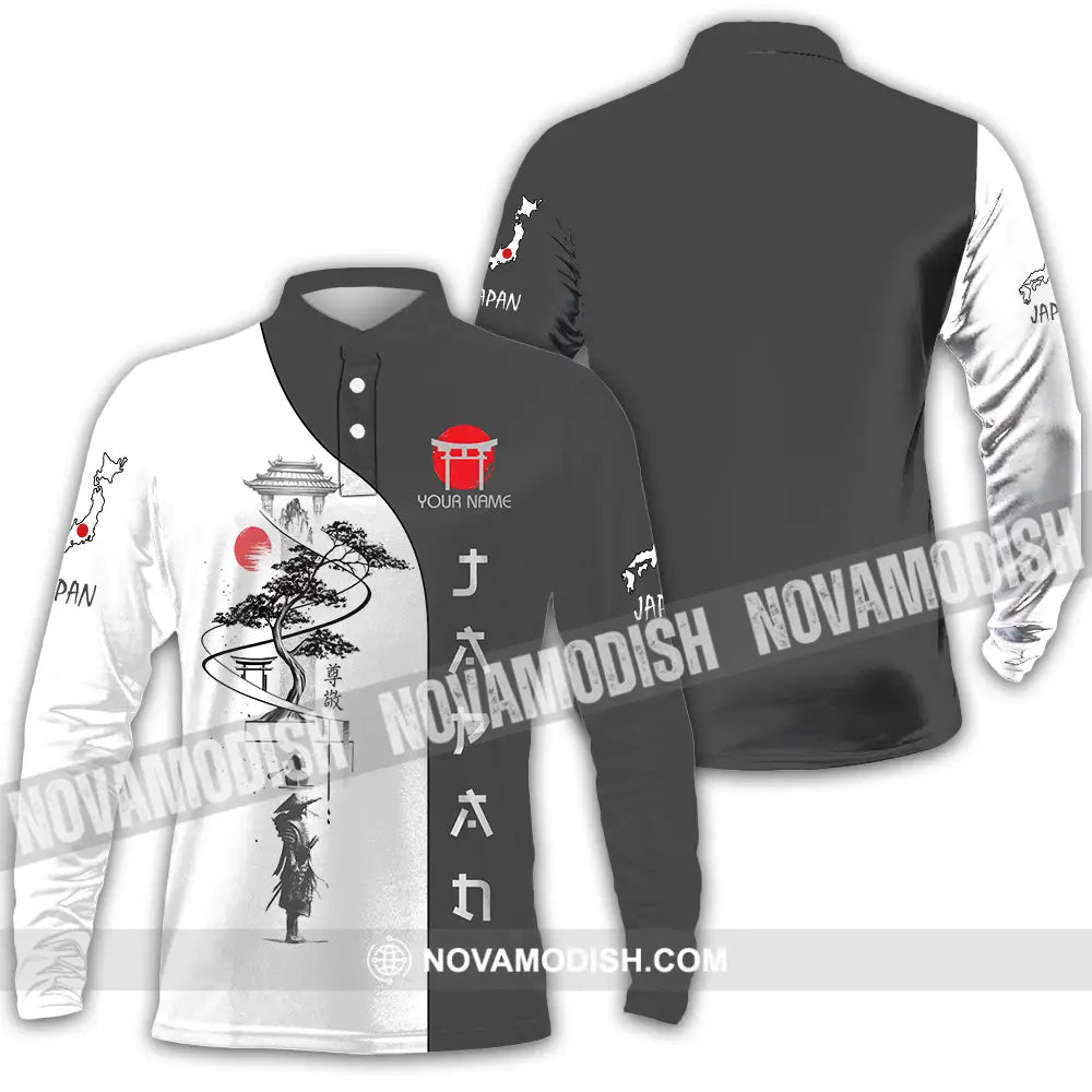 Unisex Shirt - Custom Samurai Japan Shirt Long Sleeve Polo / S T-shirt