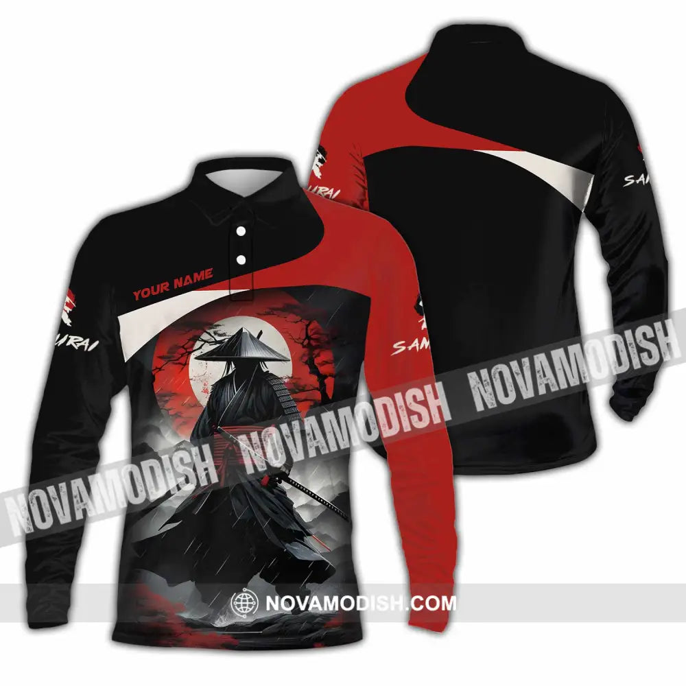 Unisex Shirt - Custom Samurai Shirt Long Sleeve Polo / S T-shirt