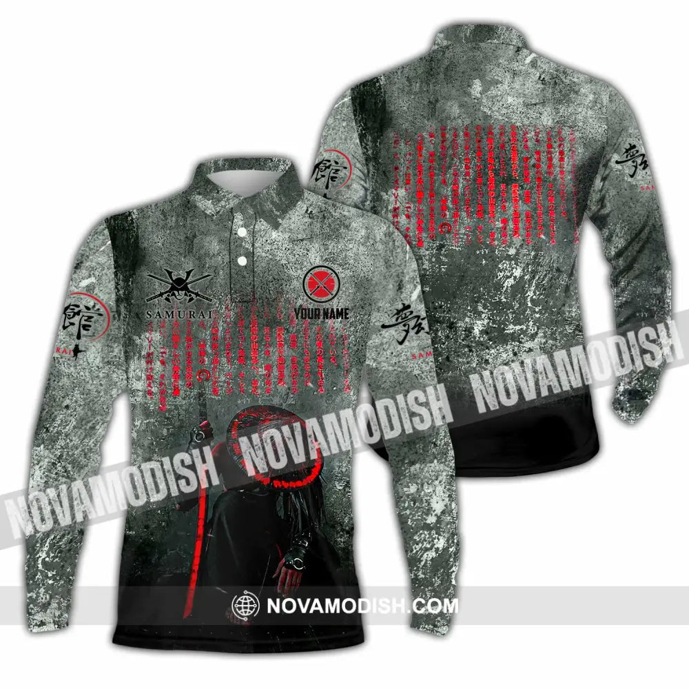 Unisex Shirt - Custom Samurai Shirt Long Sleeve Polo / S T-shirt