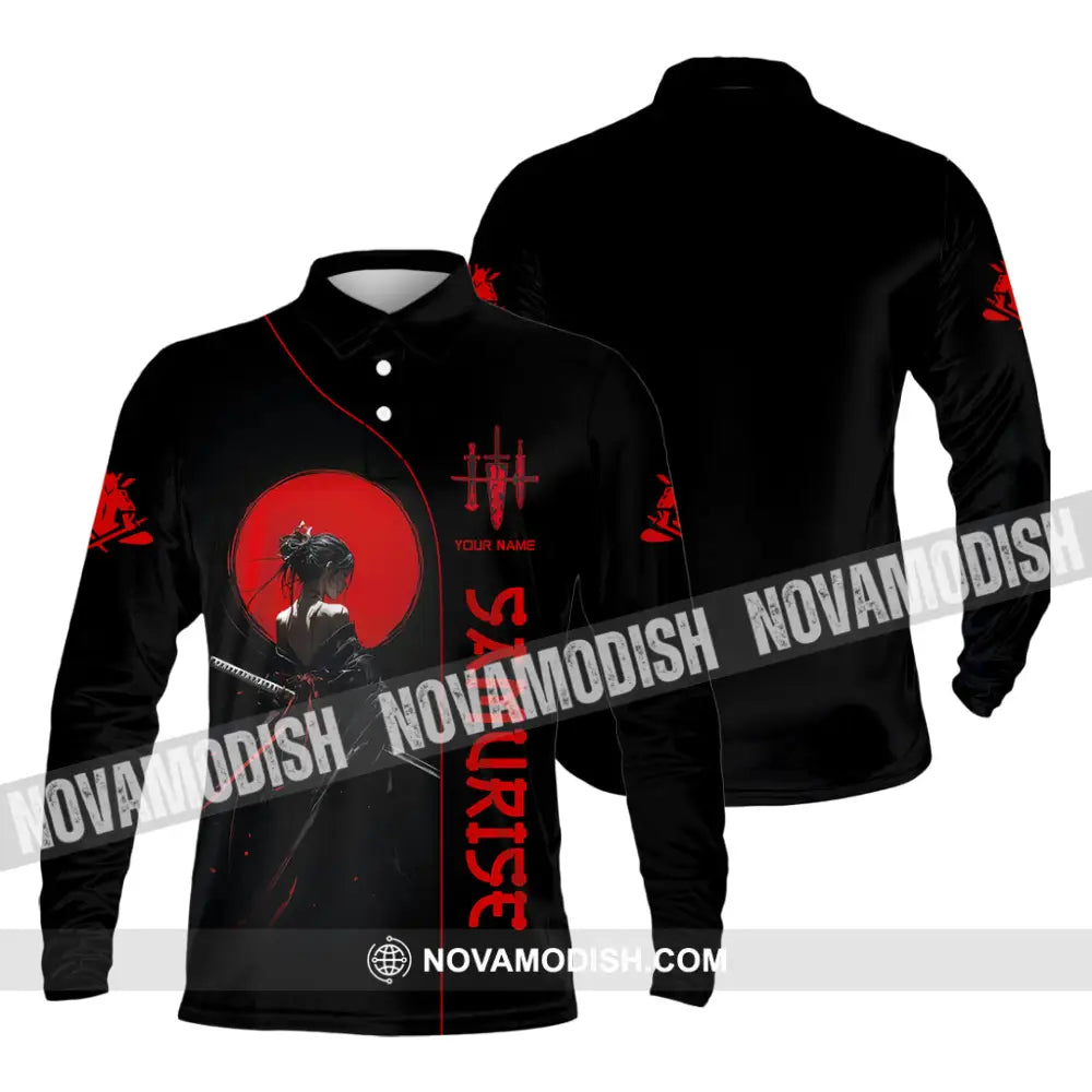 Unisex Shirt - Custom Samurai Shirt Long Sleeve Polo / S T-shirt