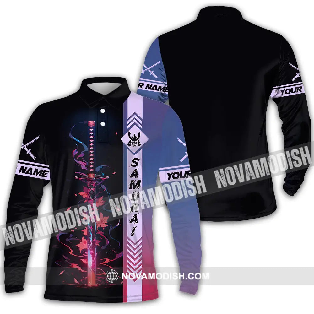 Unisex Shirt - Custom Samurai Shirt Long Sleeve Polo / S T-shirt