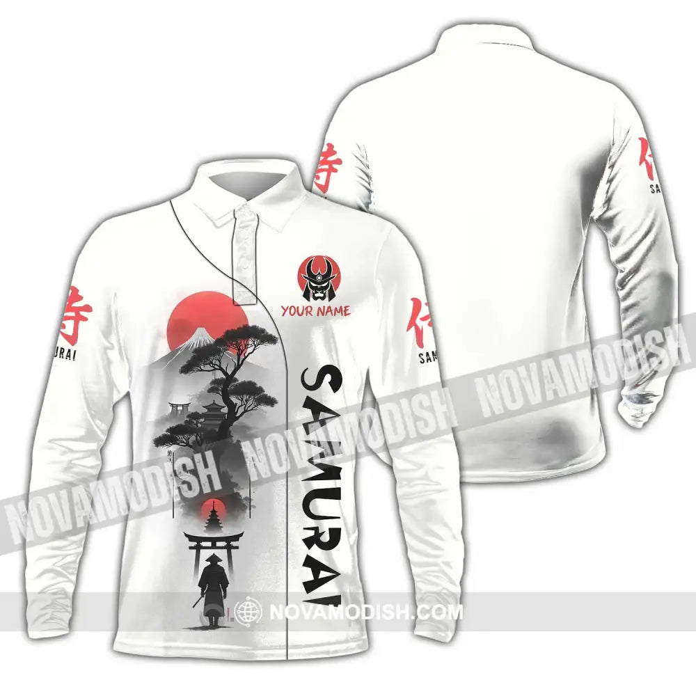 Unisex Shirt - Custom Samurai Shirt Long Sleeve Polo / S T-shirt