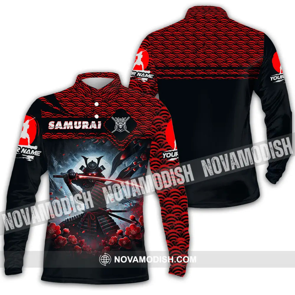 Unisex Shirt - Custom Samurai Shirt Long Sleeve Polo / S T-shirt