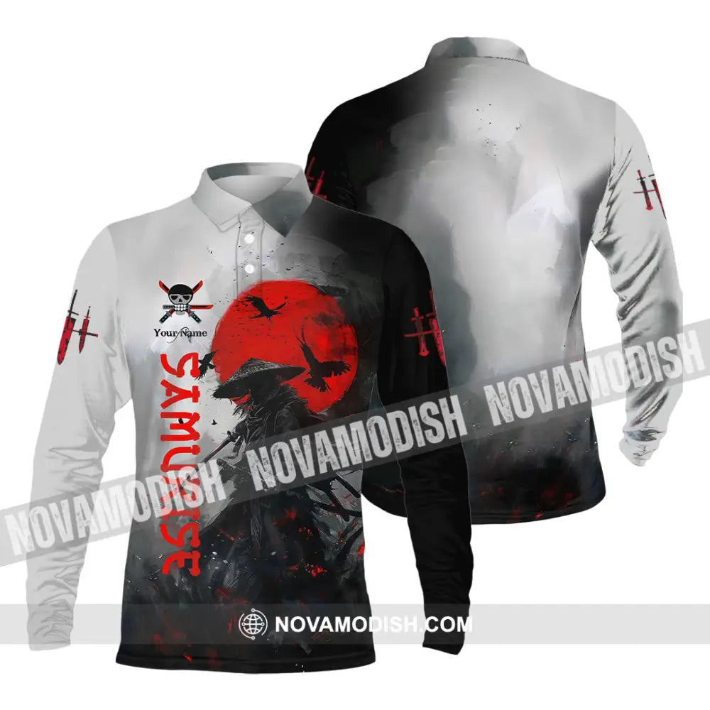 Unisex Shirt - Custom Samurai Shirt Long Sleeve Polo / S T-shirt