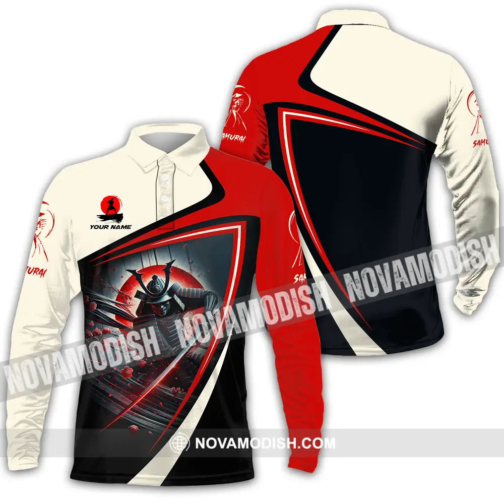 Unisex Shirt - Custom Samurai Shirt Long Sleeve Polo / S T-shirt