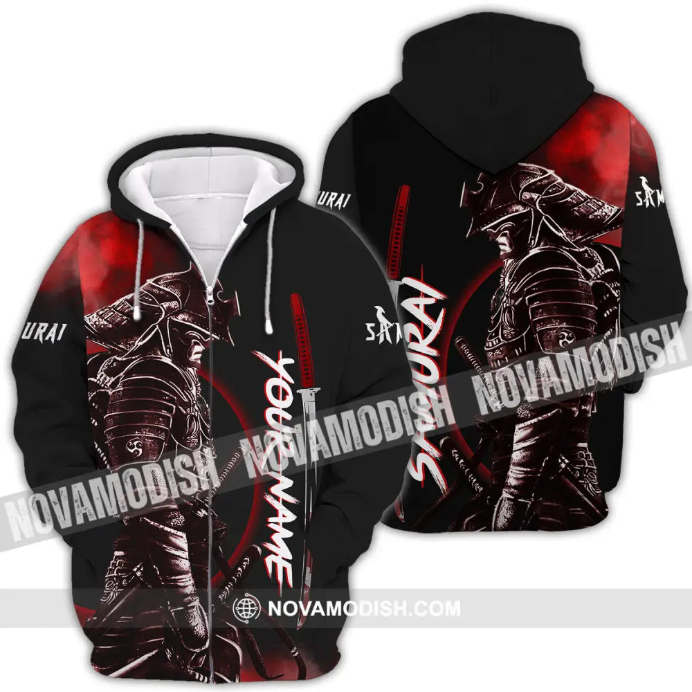 Unisex Shirt - Custom Samurai Name Shirt Zipper Hoodie / S T-shirt