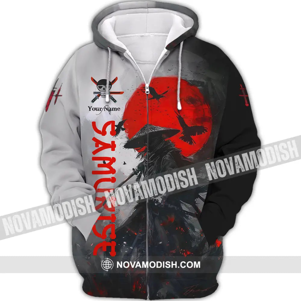 Unisex Shirt - Custom Samurai Shirt Zipper Hoodie / S T-shirt