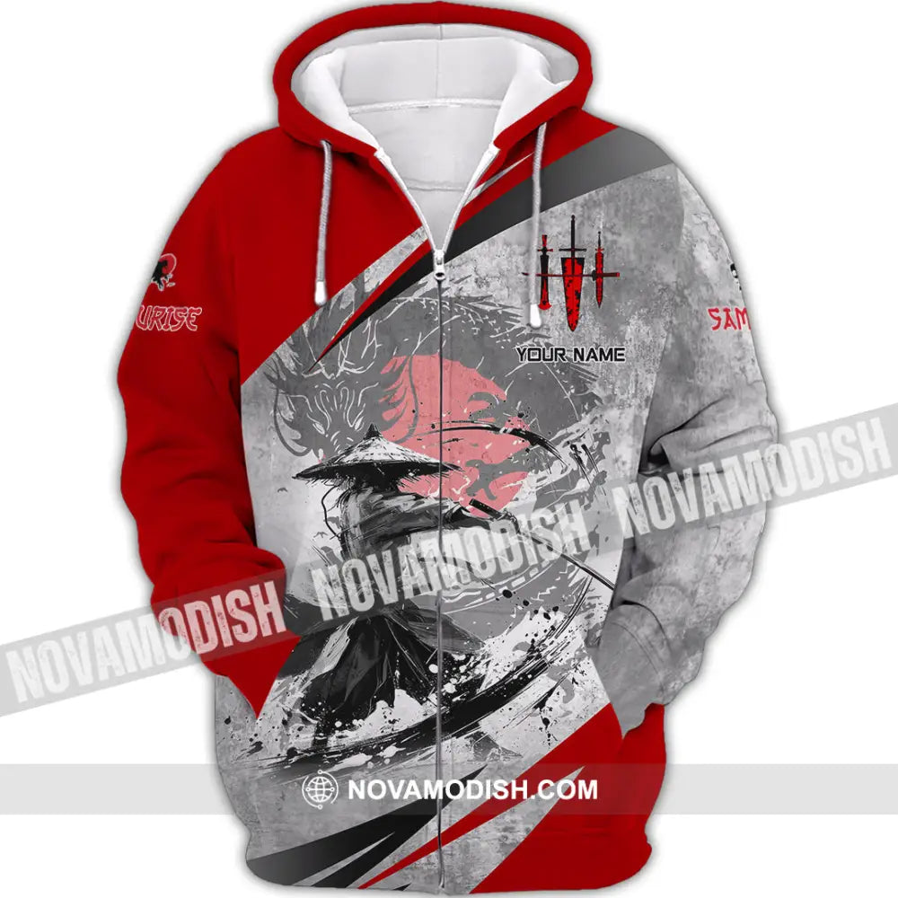 Unisex Shirt - Custom Samurai Shirt Zipper Hoodie / S T-shirt