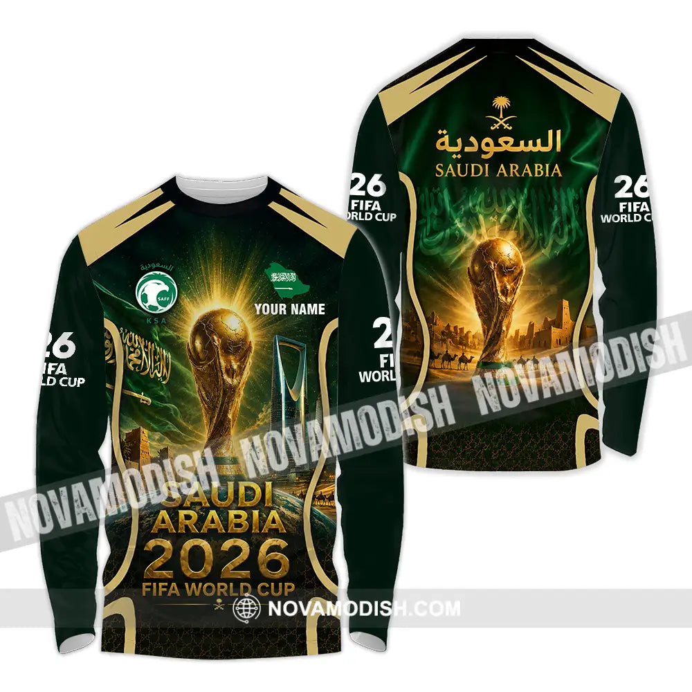 Unisex Shirt - Custom Saudi Arabia World Cup 2026 Shirt - Long Sleeve Shirt / S - T-shirt