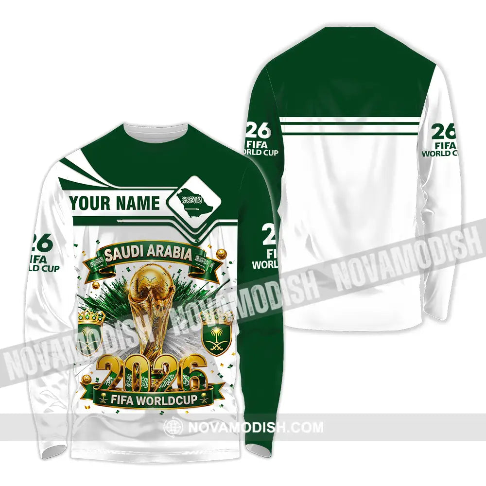 Unisex Shirt - Custom Saudi Arabia World Cup 2026 Shirt - Long Sleeve Shirt / S - T-shirt