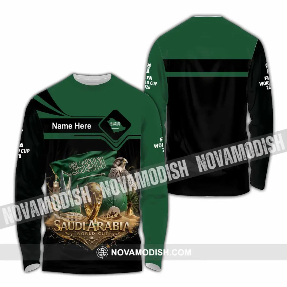 Unisex Shirt - Custom Saudi Arabia World Cup 2026 Shirt - Long Sleeve Shirt / S - T-shirt