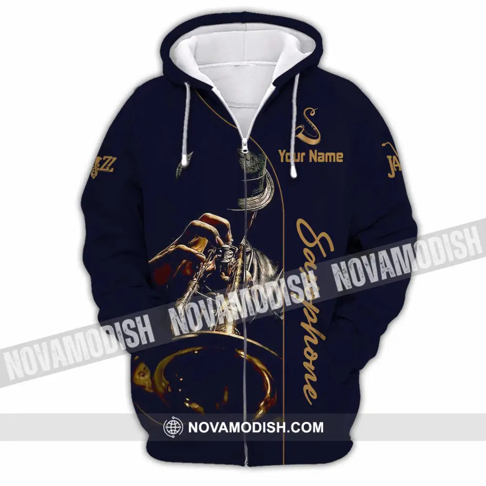 Unisex Shirt - Custom Saxophone Shirt - Zipper Hoodie / S - T-shirt