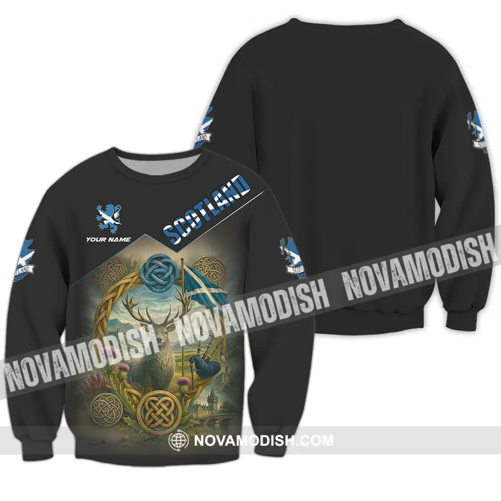 Unisex Shirt - Custom Scotland 3D Shirt Long Sleeve / S T-shirt