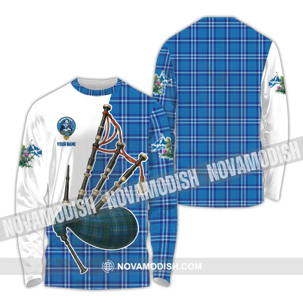 Unisex Shirt - Custom Scotland Bagpipe Shirt Long Sleeve Shirt / S T-shirt