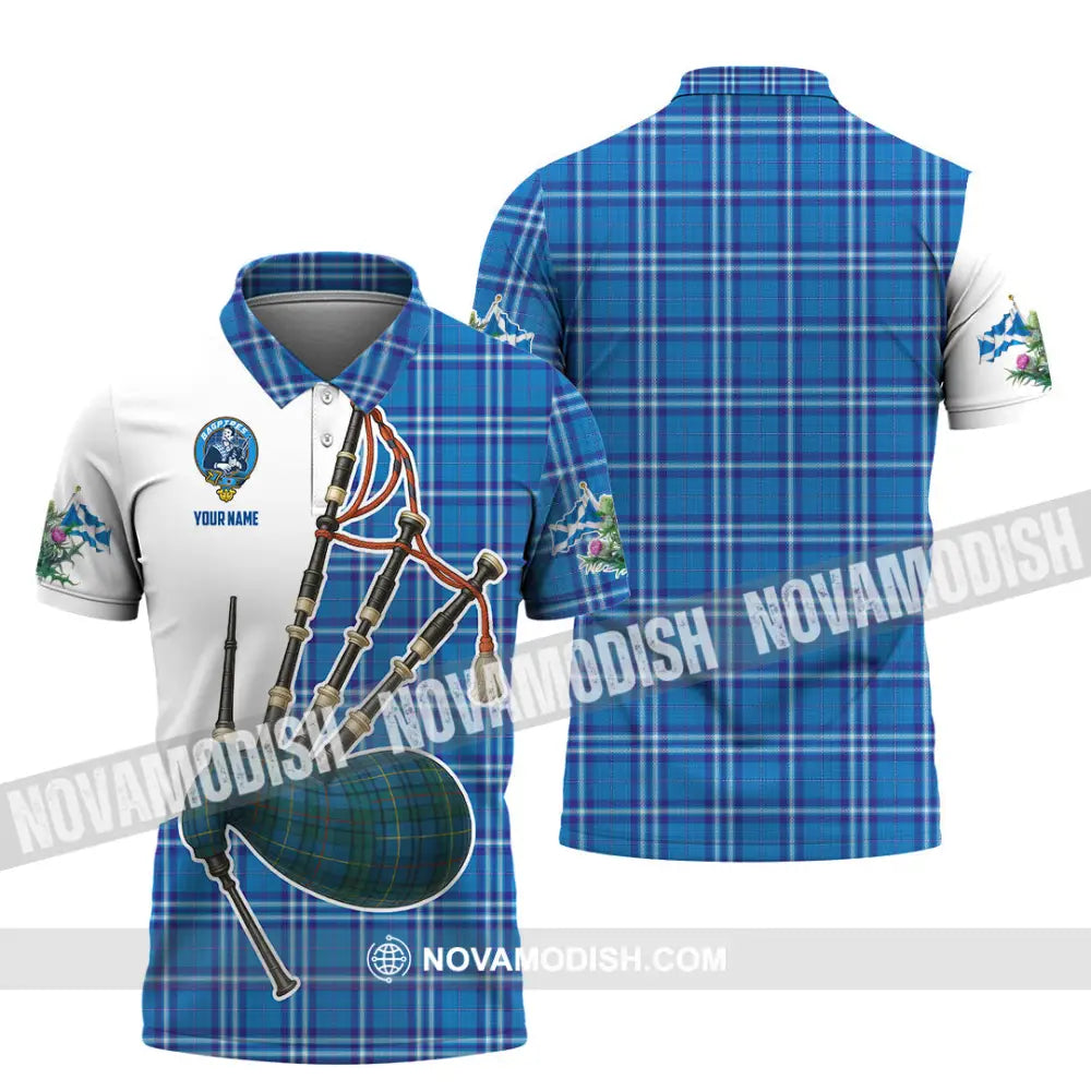 Unisex Shirt - Custom Scotland Bagpipe Shirt Polo Shirt / S T-shirt