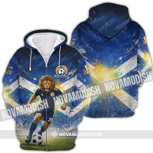 Unisex Shirt - Custom Scotland Fifa World Cup 2026 3D Shirt Zipper Hoodie / S T-shirt