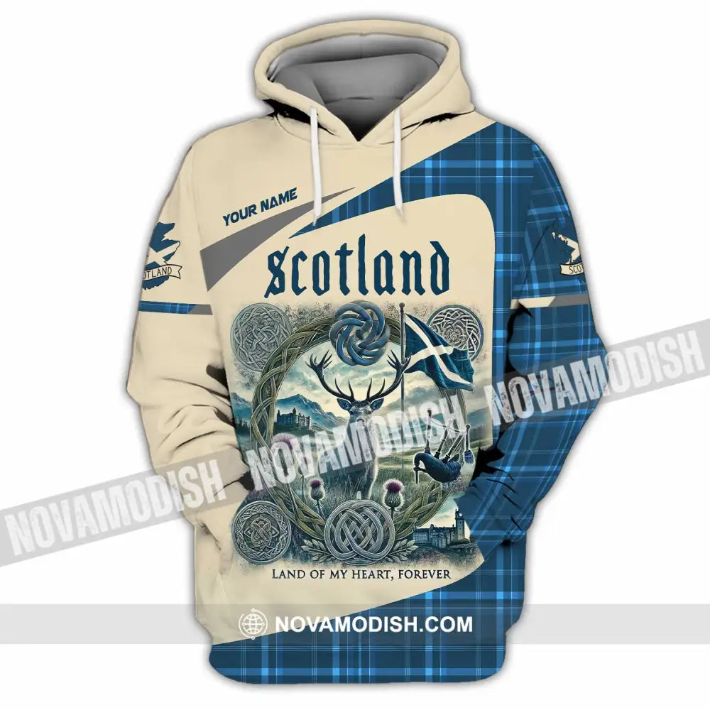 Unisex Shirt - Custom Scotland Land Of My Heart Forever 3D Shirt Hoodie / S T-shirt