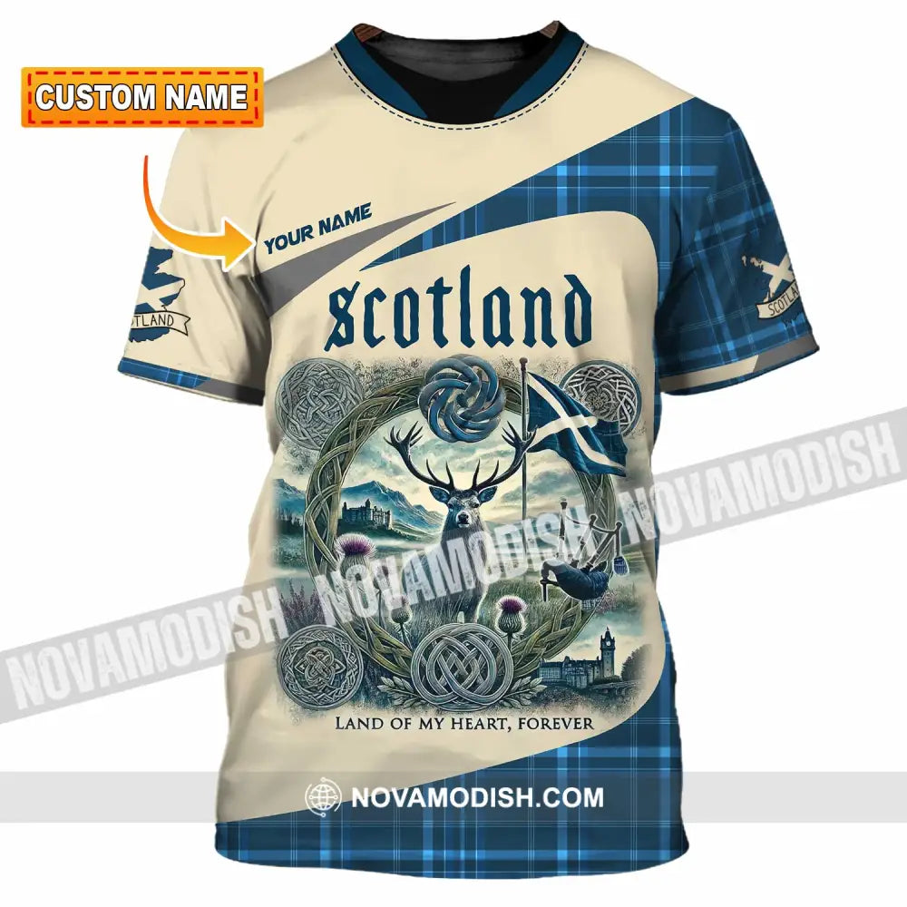 Unisex Shirt - Custom Scotland Land Of My Heart Forever 3D Shirt T-shirt