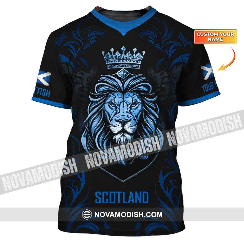 Unisex Shirt Custom Scotland Lion King T-Shirt Clothing