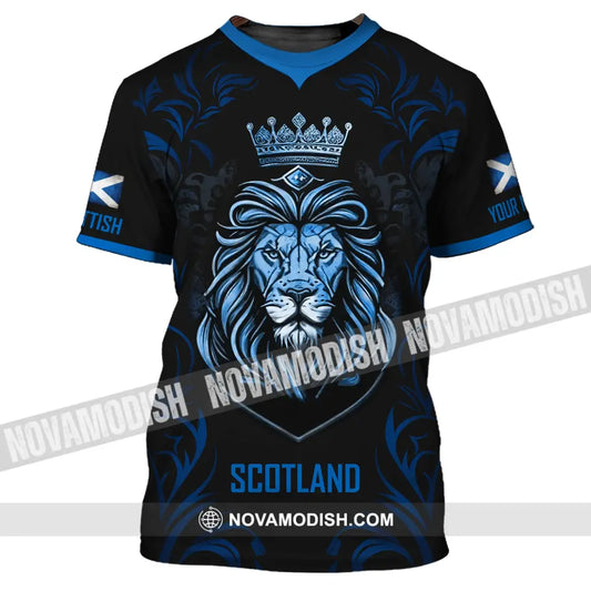 Unisex Shirt Custom Scotland Lion King T-Shirt Clothing / S