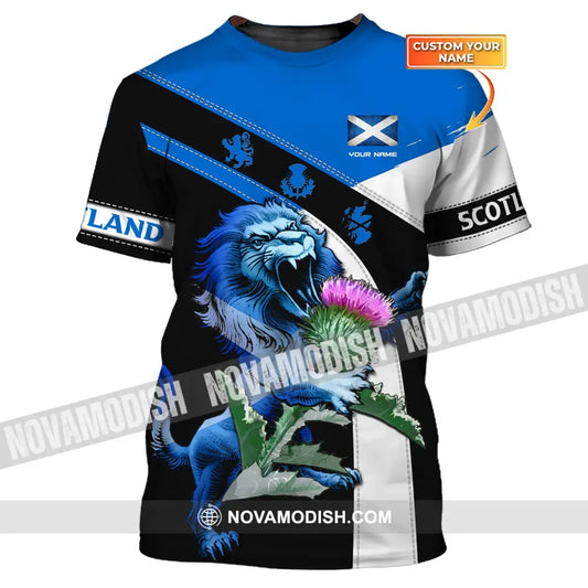 Unisex Shirt Custom Scotland Lion T-Shirt Clothing / S