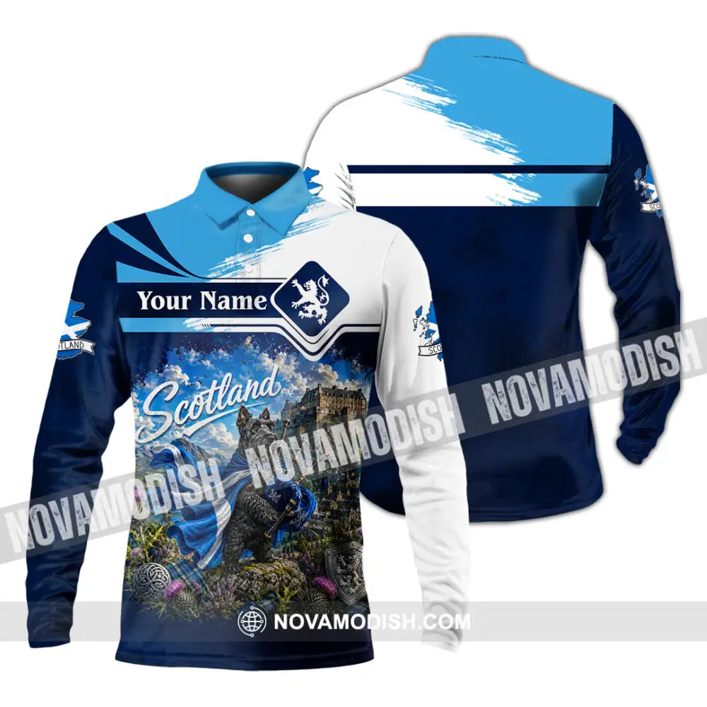 Unisex Shirt - Custom Scotland Shirt - Long Sleeve Polo / S - T-shirt