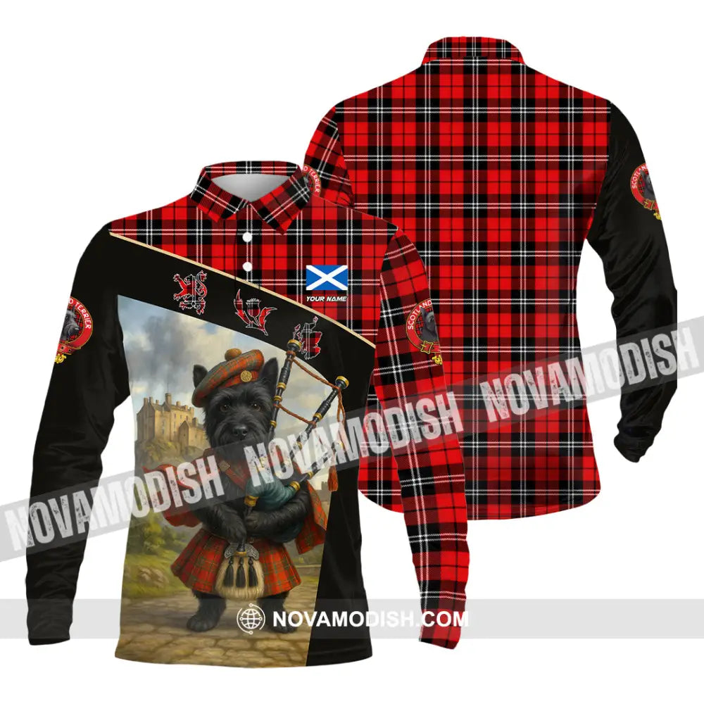 Unisex Shirt - Custom Scotland Shirt Long Sleeve Polo / S T-shirt