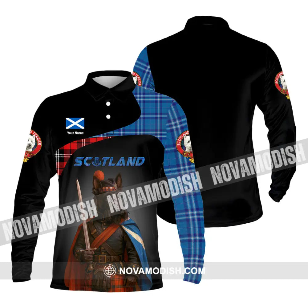 Unisex Shirt - Custom Scotland Shirt Long Sleeve Polo / S T-shirt