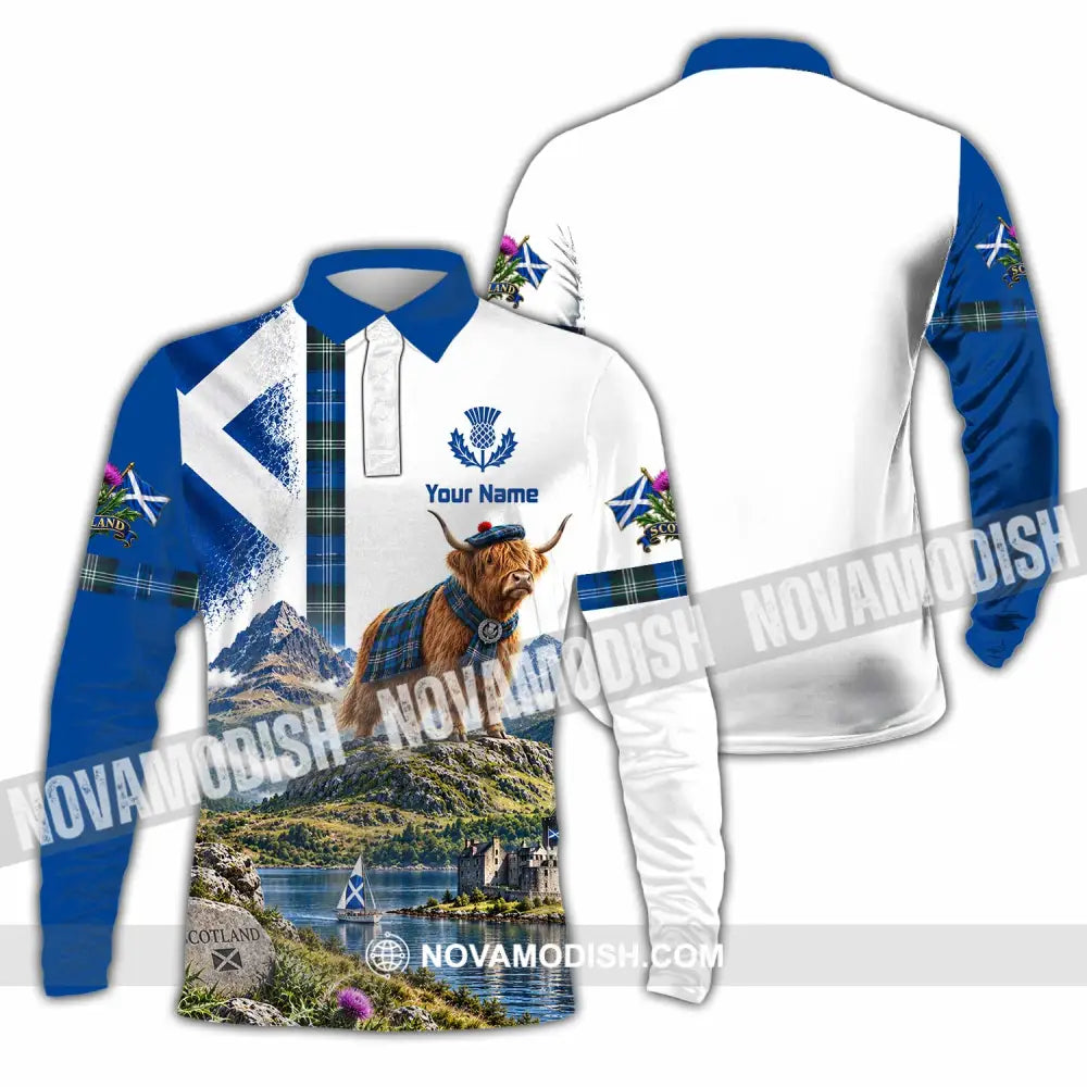 Unisex Shirt - Custom Scotland Shirt - Long Sleeve Polo / S - T-shirt