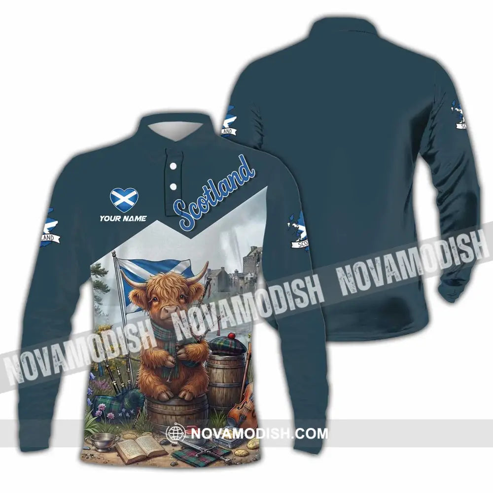 Unisex Shirt - Custom Scotland Shirt - Long Sleeve Polo / S - T-shirt