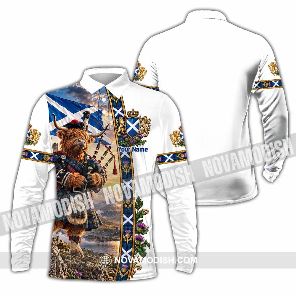Unisex Shirt - Custom Scotland Shirt - Long Sleeve Polo / S - T-shirt