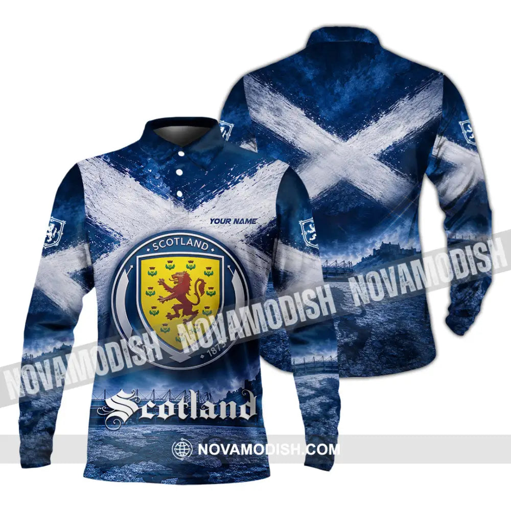 Unisex Shirt - Custom Scotland Shirt - Long Sleeve Polo / S - T-shirt