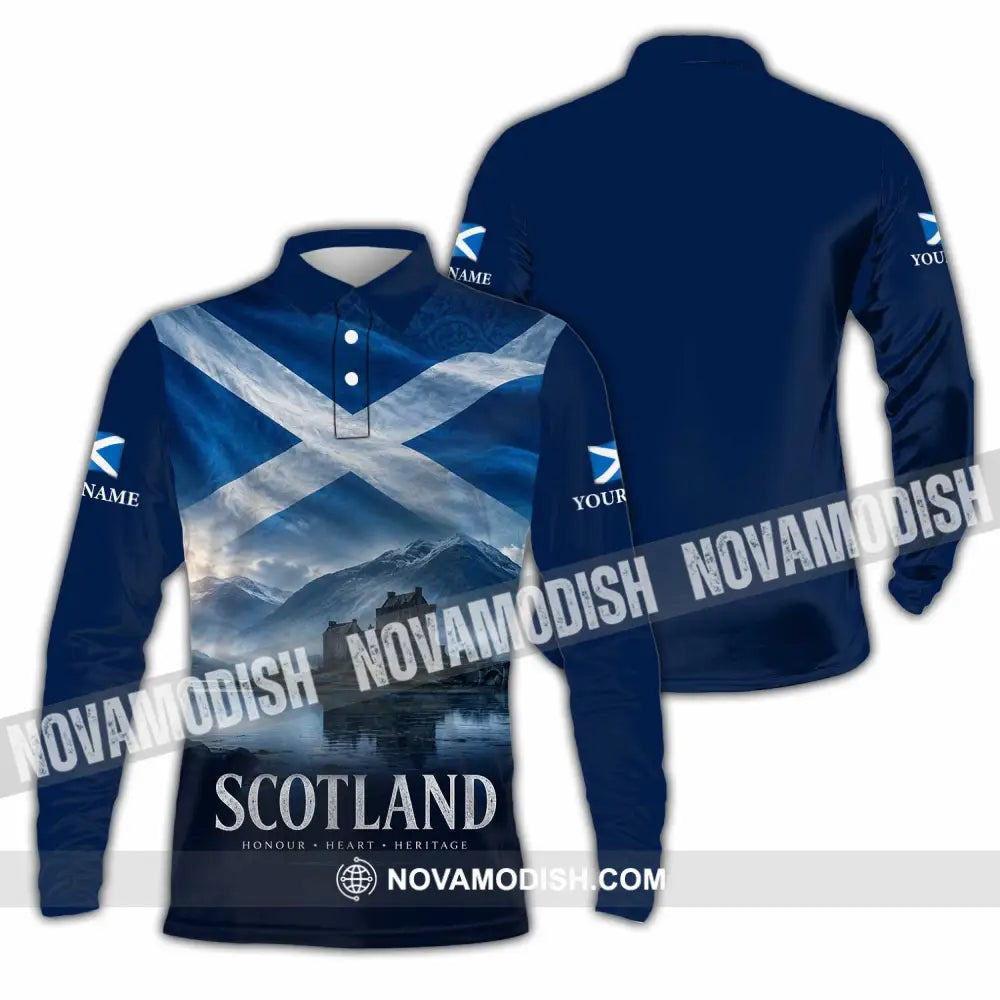 Unisex Shirt - Custom Scotland Shirt - Long Sleeve Polo / S - T-shirt