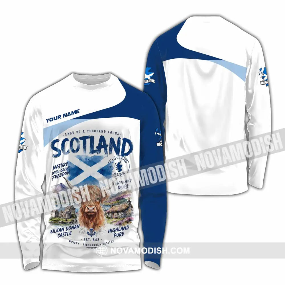 Unisex Shirt - Custom Scotland Shirt - Long Sleeve Shirt / S - T-shirt