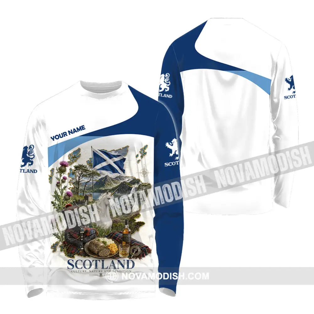Unisex Shirt - Custom Scotland Shirt - Long Sleeve Shirt / S - T-shirt