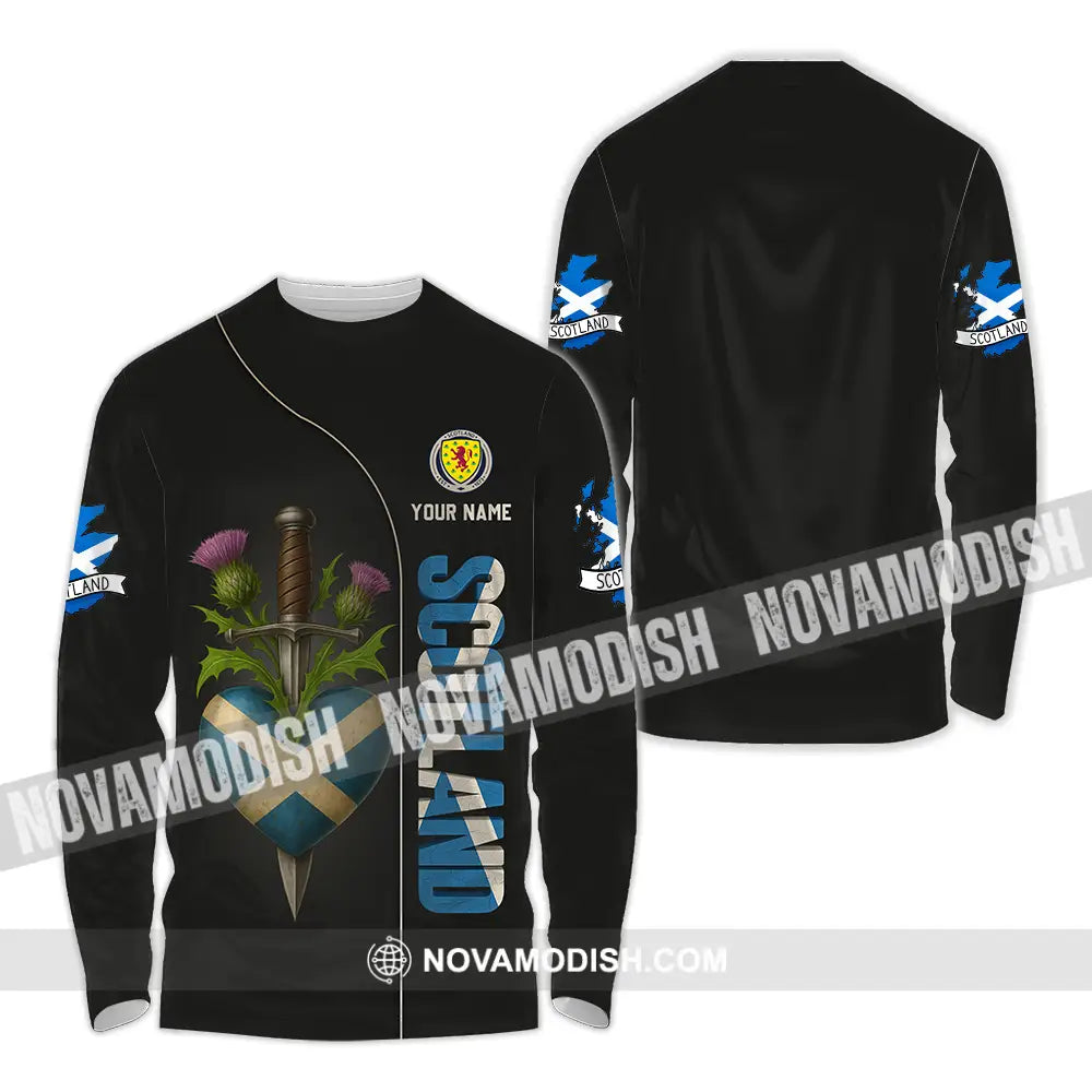 Unisex Shirt - Custom Scotland Shirt Long Sleeve Shirt / S T-shirt