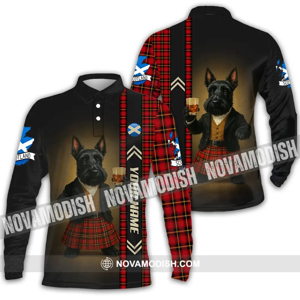 Unisex Shirt - Custom Scotland Pet Lover Shirt Long Sleeve Polo / S T-shirt