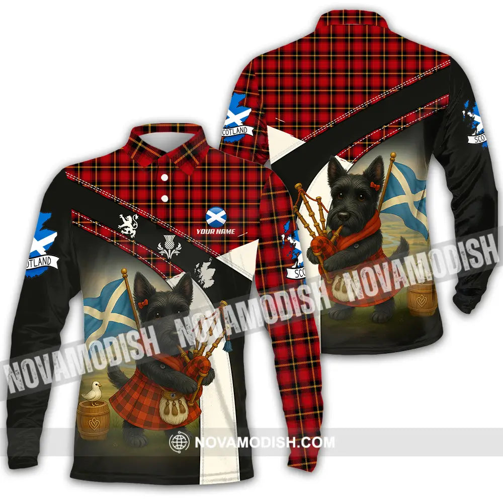 Unisex Shirt - Custom Scotland Pet Lover Shirt Long Sleeve Polo / S T-shirt