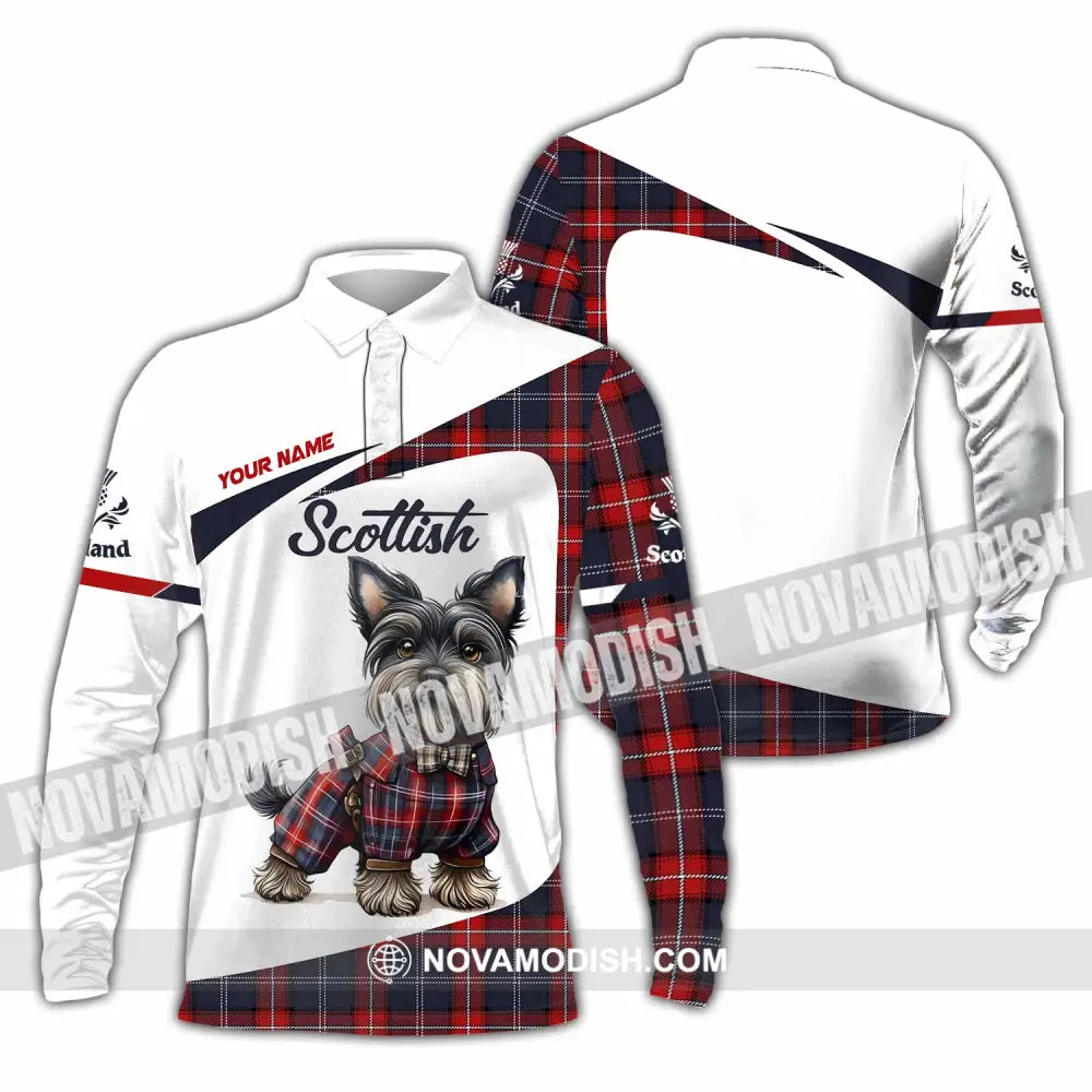 Unisex Shirt - Custom Scotland Pet Lover Shirt Long Sleeve Polo / S T-shirt