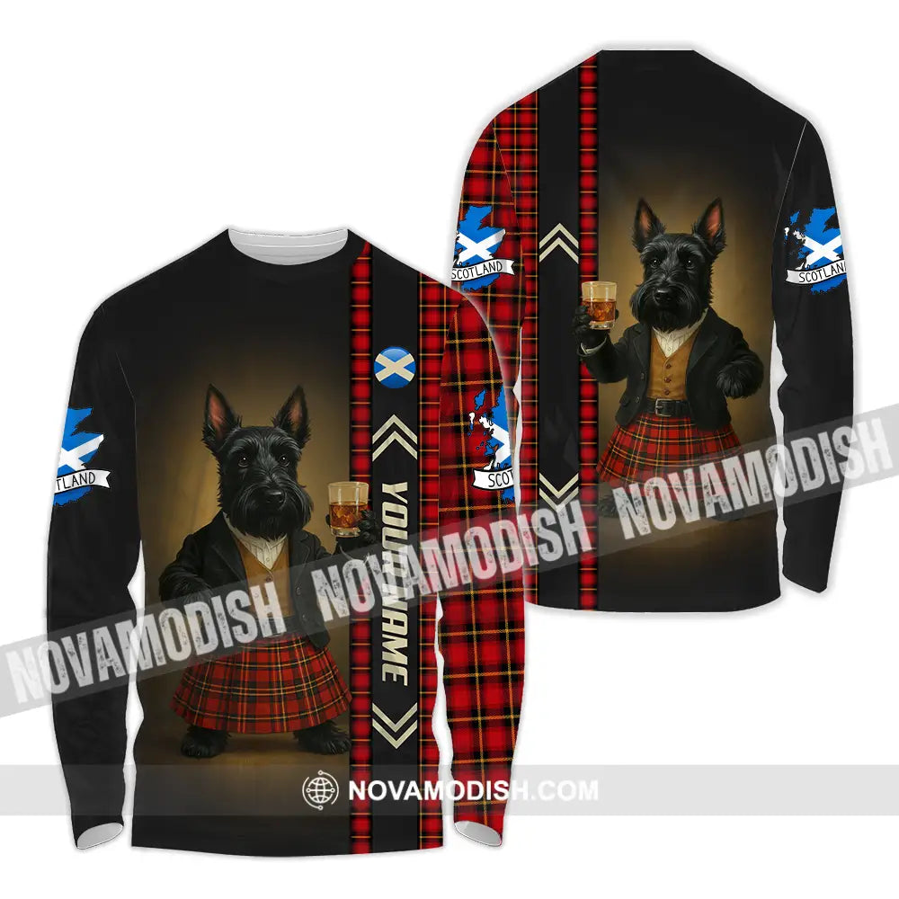 Unisex Shirt - Custom Scotland Pet Lover Shirt Long Sleeve Shirt / S T-shirt