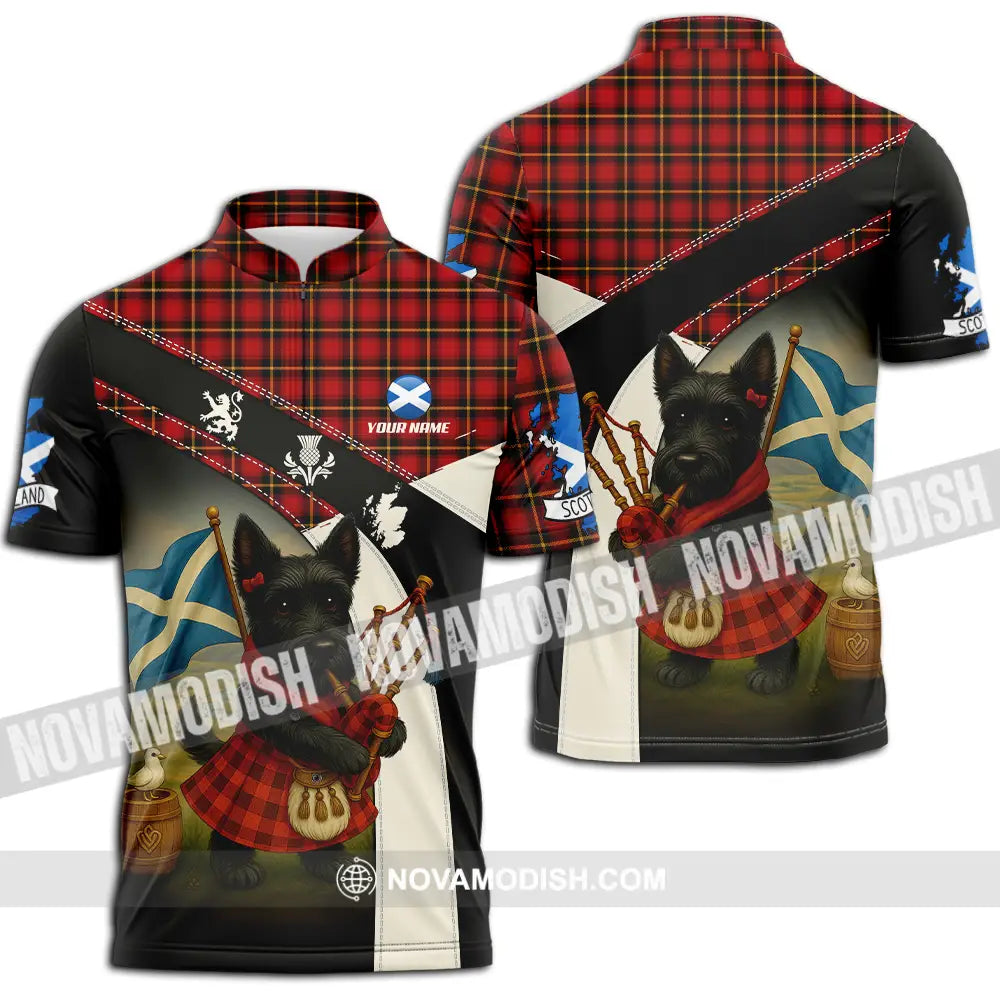 Unisex Shirt - Custom Scotland Pet Lover Shirt Zipper Polo Shirt / S T-shirt