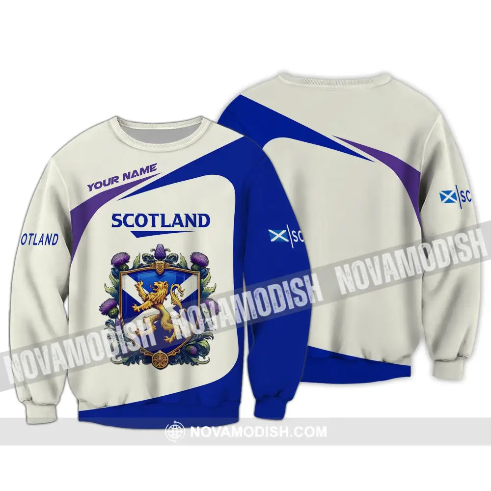 Unisex Shirt Custom Scotland Scottish T-Shirt Lover Long Sleeve / S