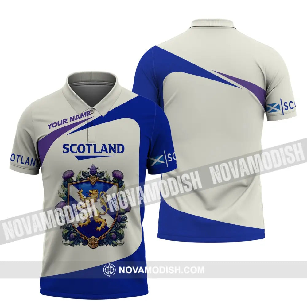 Unisex Shirt Custom Scotland Scottish T-Shirt Lover Polo / S